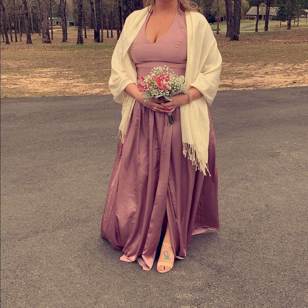 Vera Wang White Bridesmaid Dress in Quartz Size 12